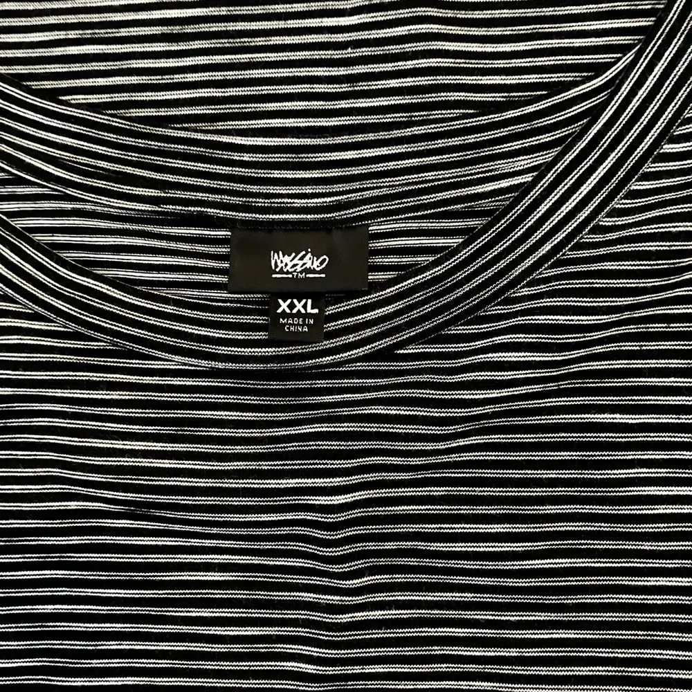 Mossimo Supply Co Black & White Striped T-Shirt Mini Dress-(Modern LG/XL - 42") - Picture 7 of 14